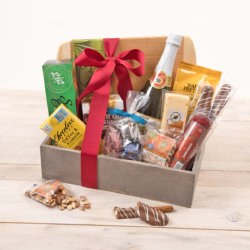 Well Wishes gift crate w/ ribbon